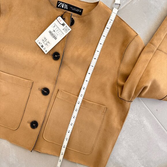 ZARA Faux Suede Jacket - Picture 10 of 14